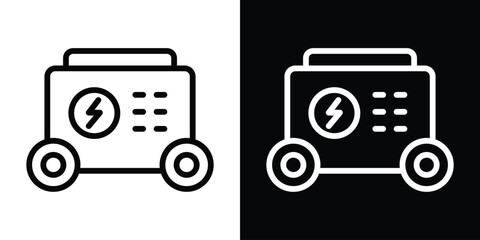 Generator icon filled flat sign concept for web design.