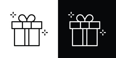 Gift icon filled flat sign concept for web design.