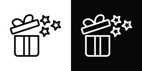 Gift icon filled flat sign concept for web design.