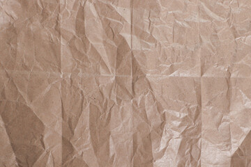 Wrinkled Brown Kraft Paper Texture
