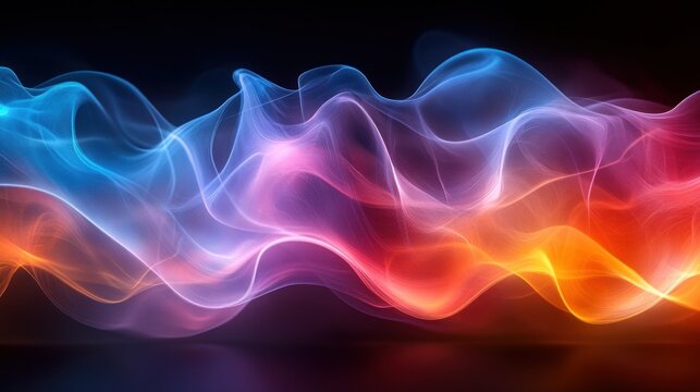 Abstract colorful flowing energy waves