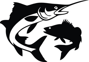 Fishing logo design template illustration. Sport fishing Logo