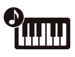school icon 12A : piano, music, keyboard, icon, vector, musical, instrument,
