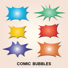 Hand Drawn Speech Bubble Set, Frame Set, Scream Bubble, Pop Design, Comic conversation bubbles.