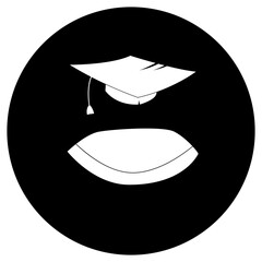 graduation logo vector illustration design