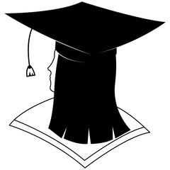graduation logo vector illustration design