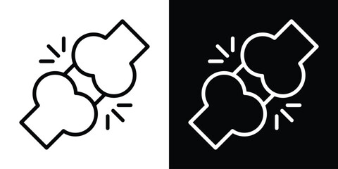 Herniated disc icon filled flat sign concept for web design.