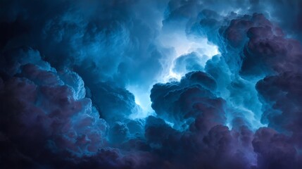 Fototapeta premium Storm Cloud with Blue and Purple Hues