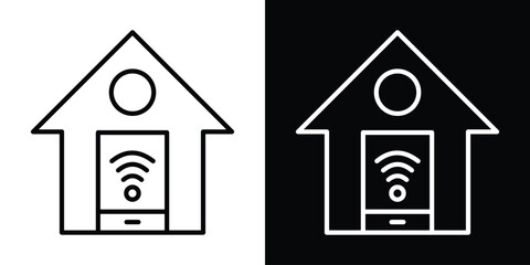 Home control icon filled flat sign concept for web design.