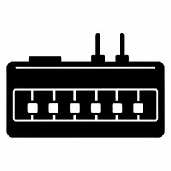 ethernet switch silhouette vector black on white background