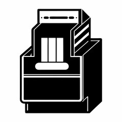 ink cartridge silhouette vector black on white background