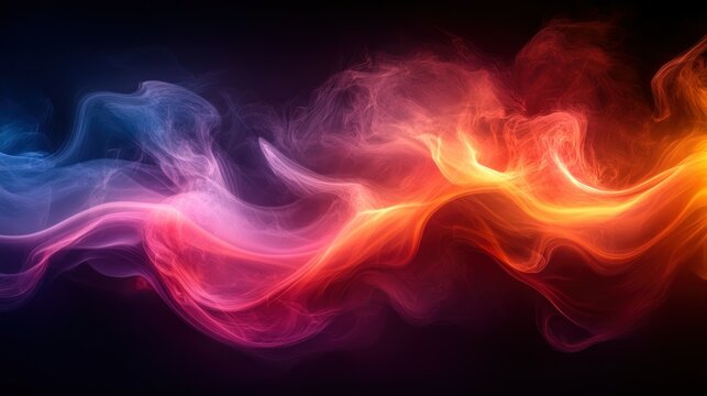 Abstract swirling smoke patterns in vibrant colors
