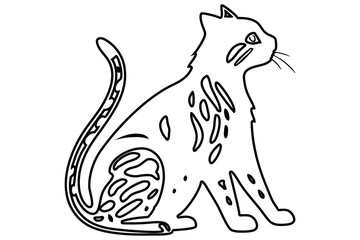 Adorable Group of Diverse Cat Breeds Standing Together in Harmony Showcasing Their Unique Personalities and Stunning Coats, silhouette