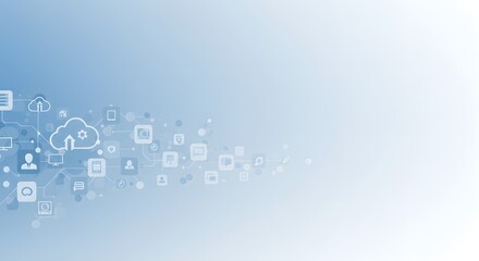 Obraz premium Abstract cloud computing network technology background