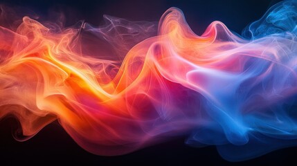 Obraz premium Abstract vibrant smoke swirls (1)
