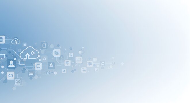 Abstract cloud computing network technology background