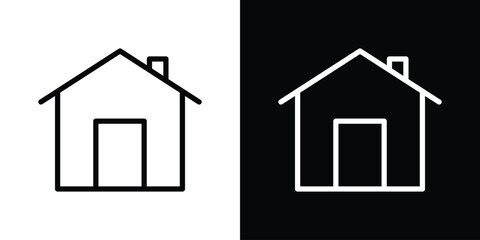 House icon filled flat sign concept for web design.