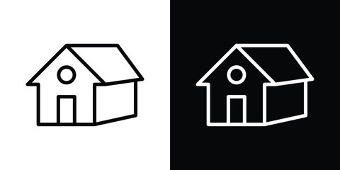 House icon filled flat sign concept for web design.