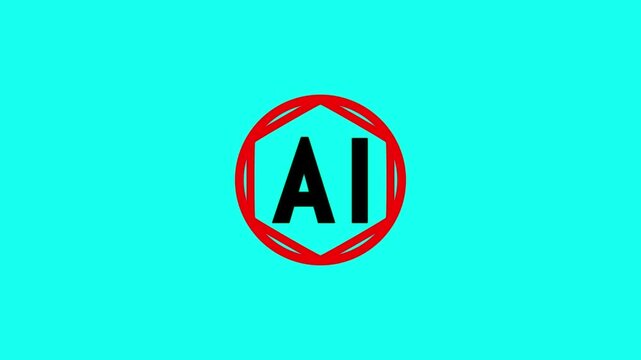 Technology Focus AI Design sky Background Circle Frame.
