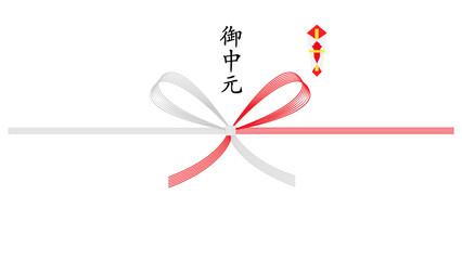 御中元のし　蝶花形　イラスト　アイコン
