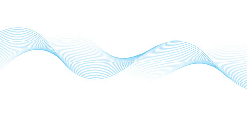 Abstract blue smooth wave on a white background eps10