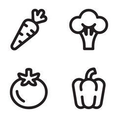 set of icons for vegetable