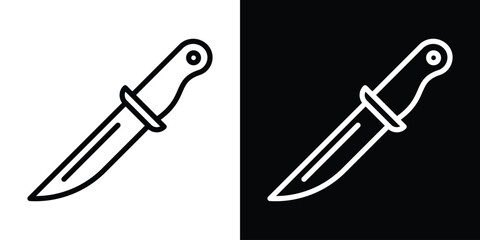 knife icon filled flat sign concept for web design.
