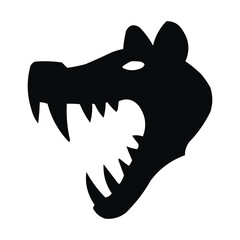 illustration of a wild animal biting