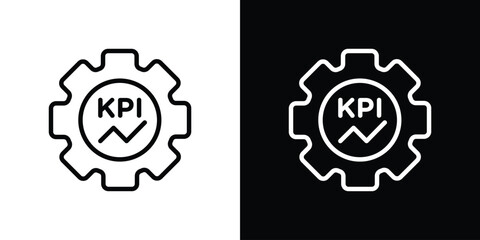 KPI icon filled flat sign concept for web design.