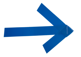 PNG Blue arrow shape sticky tape cut out design element