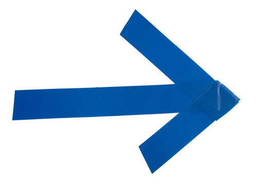 PNG Blue arrow shape sticky tape cut out design element