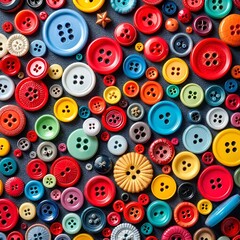 Fototapeta premium Assorted Colorful Buttons Collection