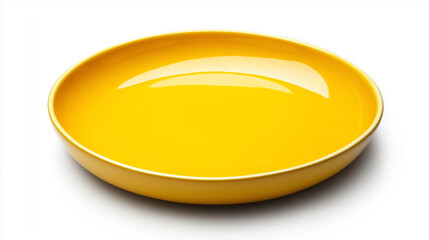prato de cerâmica amarelo isolado