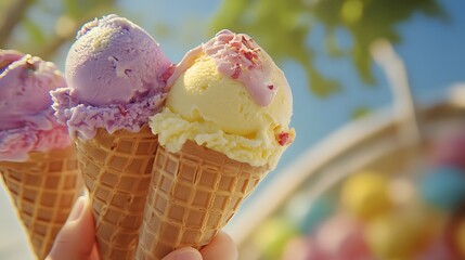 Handheld Ice Cream Cones.