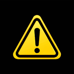 Yellow Exclamation Point Warns of Potential Hazard

