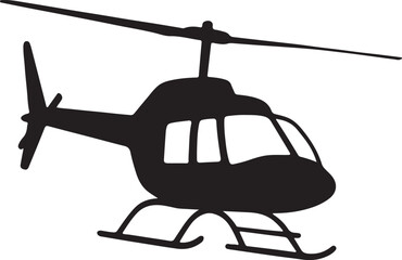 Utility Helicopter – ¾ Angle (in flight, skids visible)