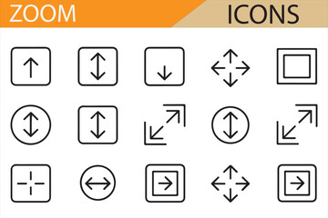 Hand Gestures and Directional Arrows for Zoom Interaction Icons in Digital Platforms