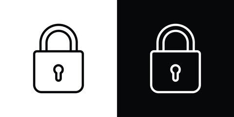 Lock icon filled flat sign concept for web design.