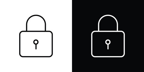 Lock icon filled flat sign concept for web design.