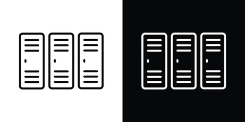 Locker icon filled flat sign concept for web design.