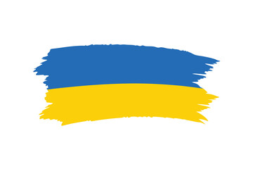 Obraz premium Brushstroke Flag of Ukraine