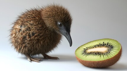 Kiwi Bird and Kiwi Fruit.