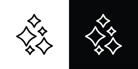 Magic stars icon filled flat sign concept for web design.