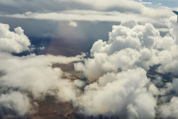 Cloudscape. View from the airplane window.