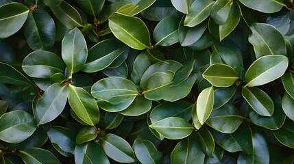 Lush Green Leaves Texture.