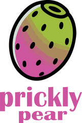  prickly pear Logo icon vector white background .
