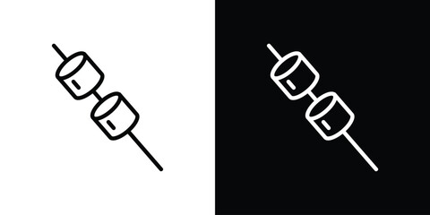 Marshmallow icon filled flat sign concept for web design.