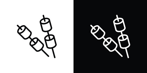 Marshmallow icon filled flat sign concept for web design.