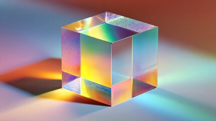 Optical Cube with Rainbow Light