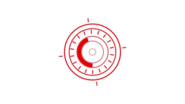HUD Circle User interface Target searching scope and scanning element theme. Digital UI and Sci-fi circular. 4K motion graphic footage video